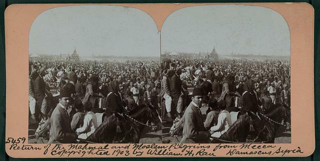 Photo of Stereograph,Return of Mahmal,Moslem Pilgrims,Mecca,Damascus,Syria,1903