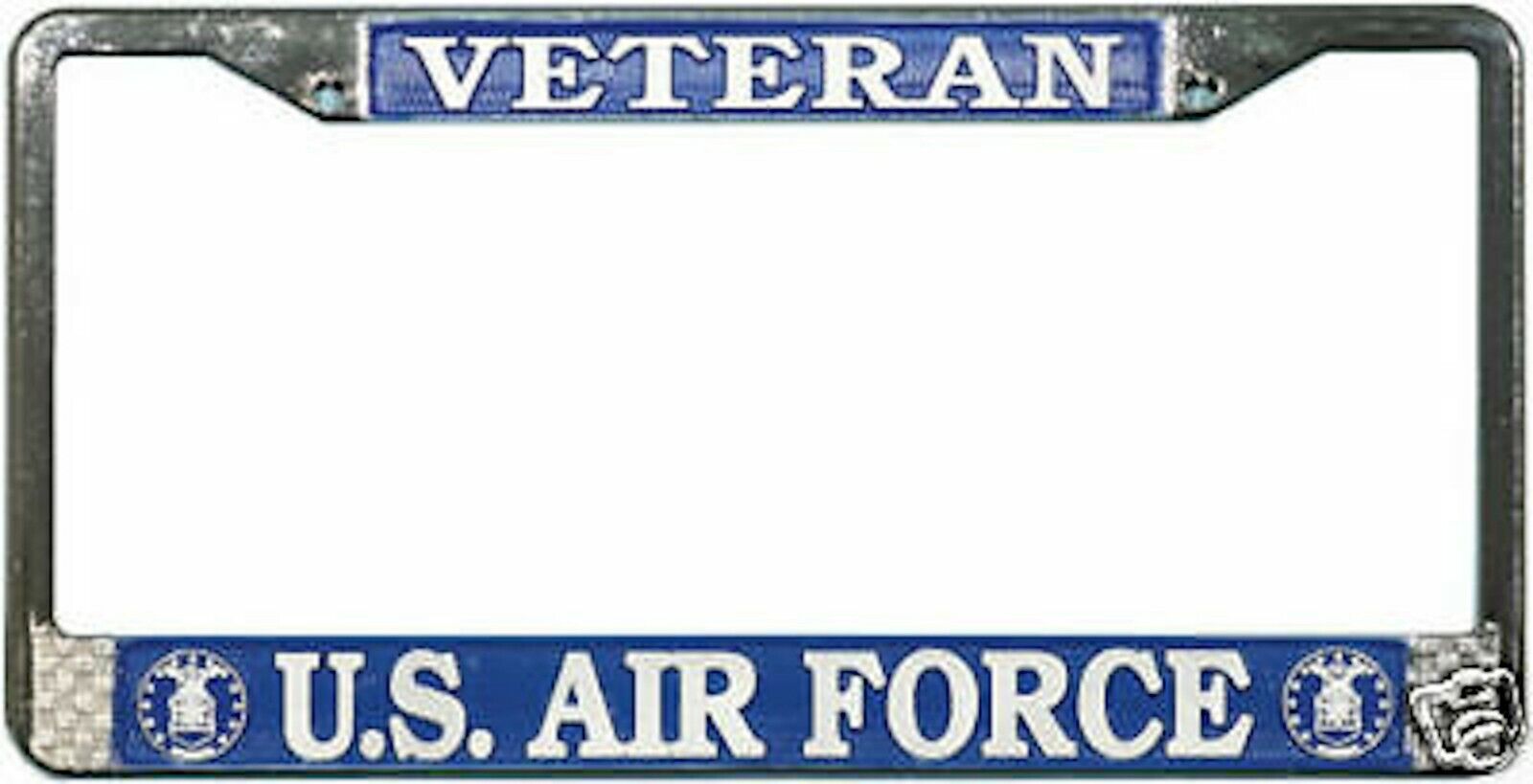 AIR FORCE VETERAN USAF CHROME CAR LICENSE PLATE FRAME 