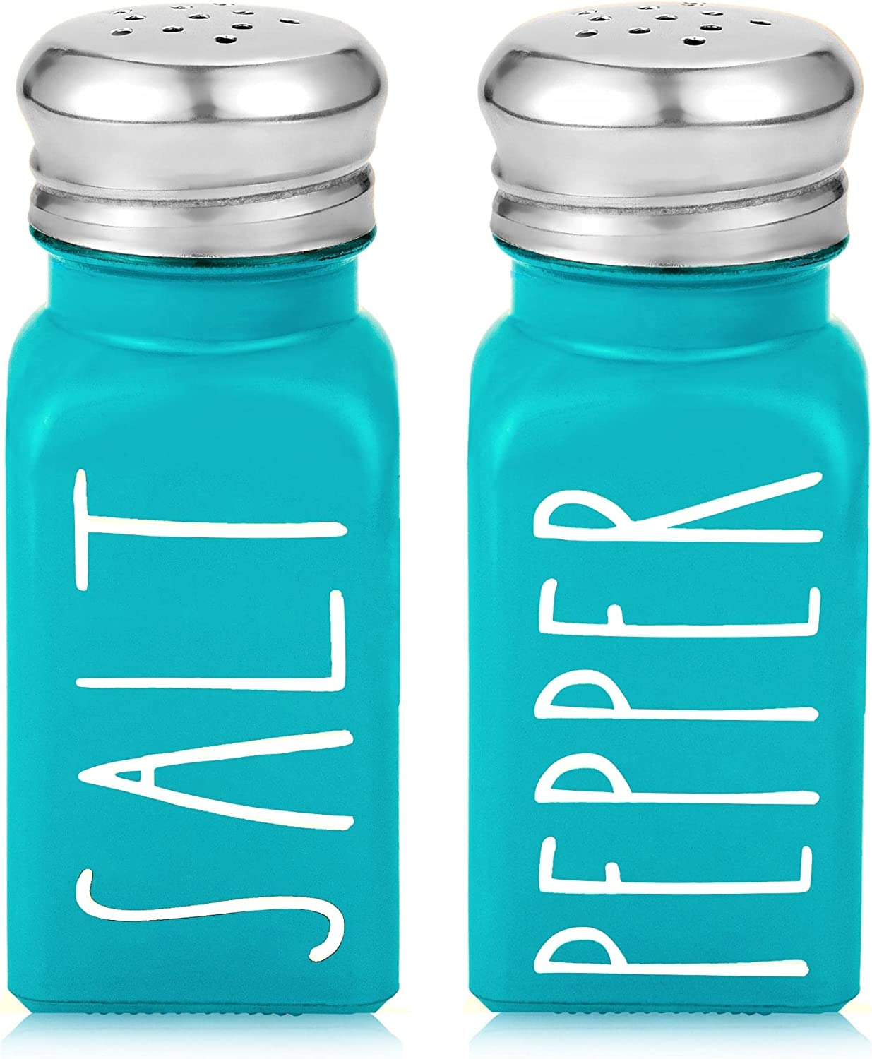 Teal Salt and Pepper Shakers Set Turquoise Kitchen Accessories Blue Color