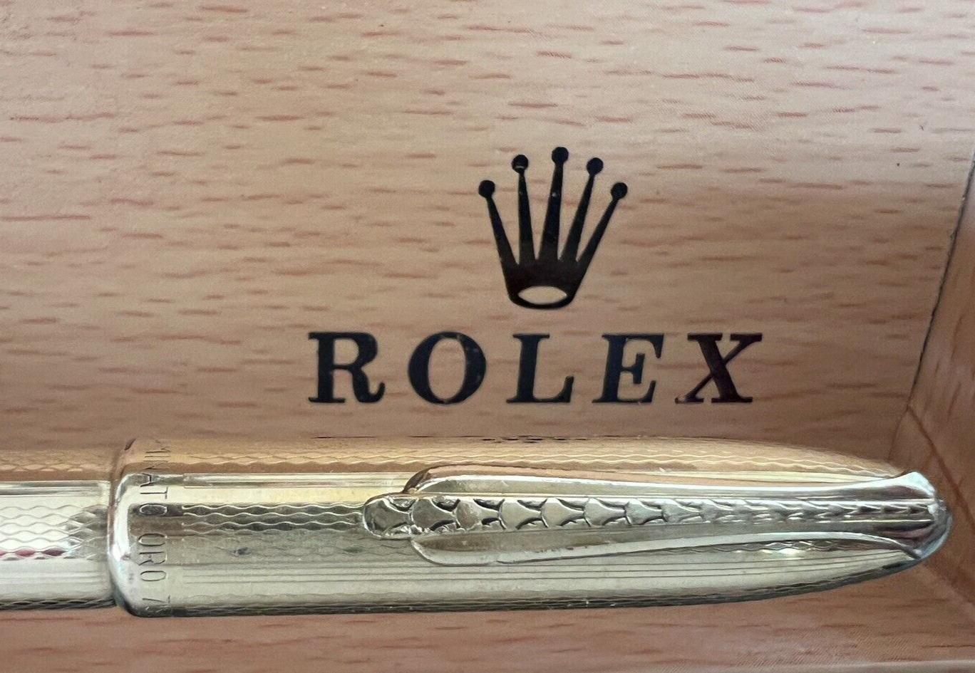 Rolex Pen Fountain Pen Plated Gold 18K Pen Gold Marking Piston Antique 1940