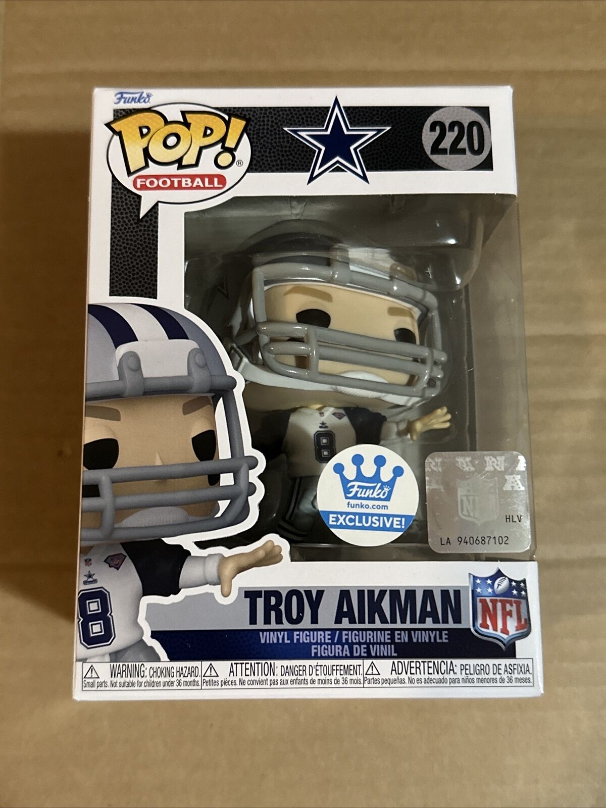 Funko POP Football Dallas Cowboys Troy Aikman #220 Funko Shop Ex W/ Protector