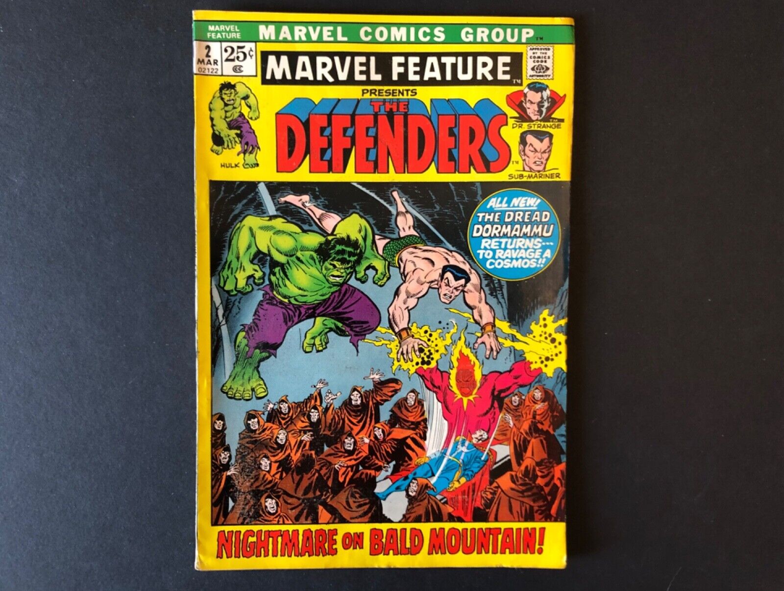 MARVEL FEATURE THE DEFENDERS #2 MARVEL COMICS 1972 2ND DEFENDERS APPEARANCE