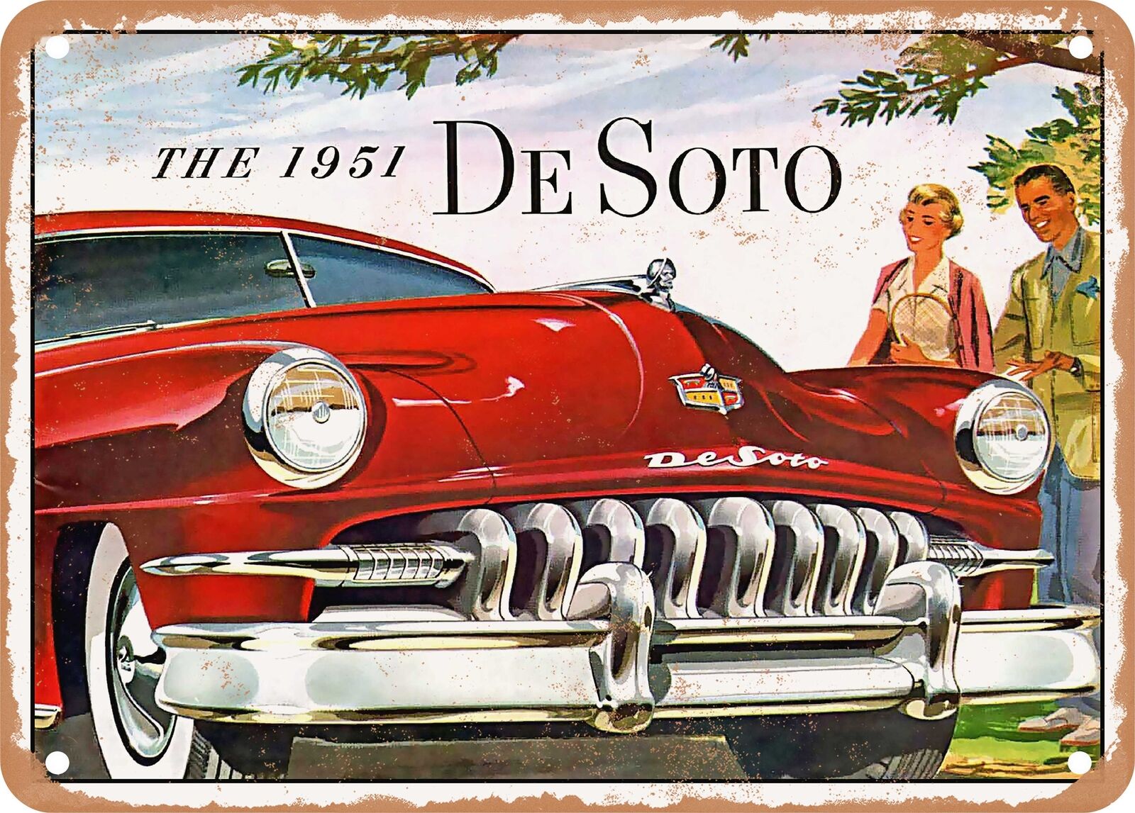 METAL SIGN - 1951 DeSoto Vintage Ad