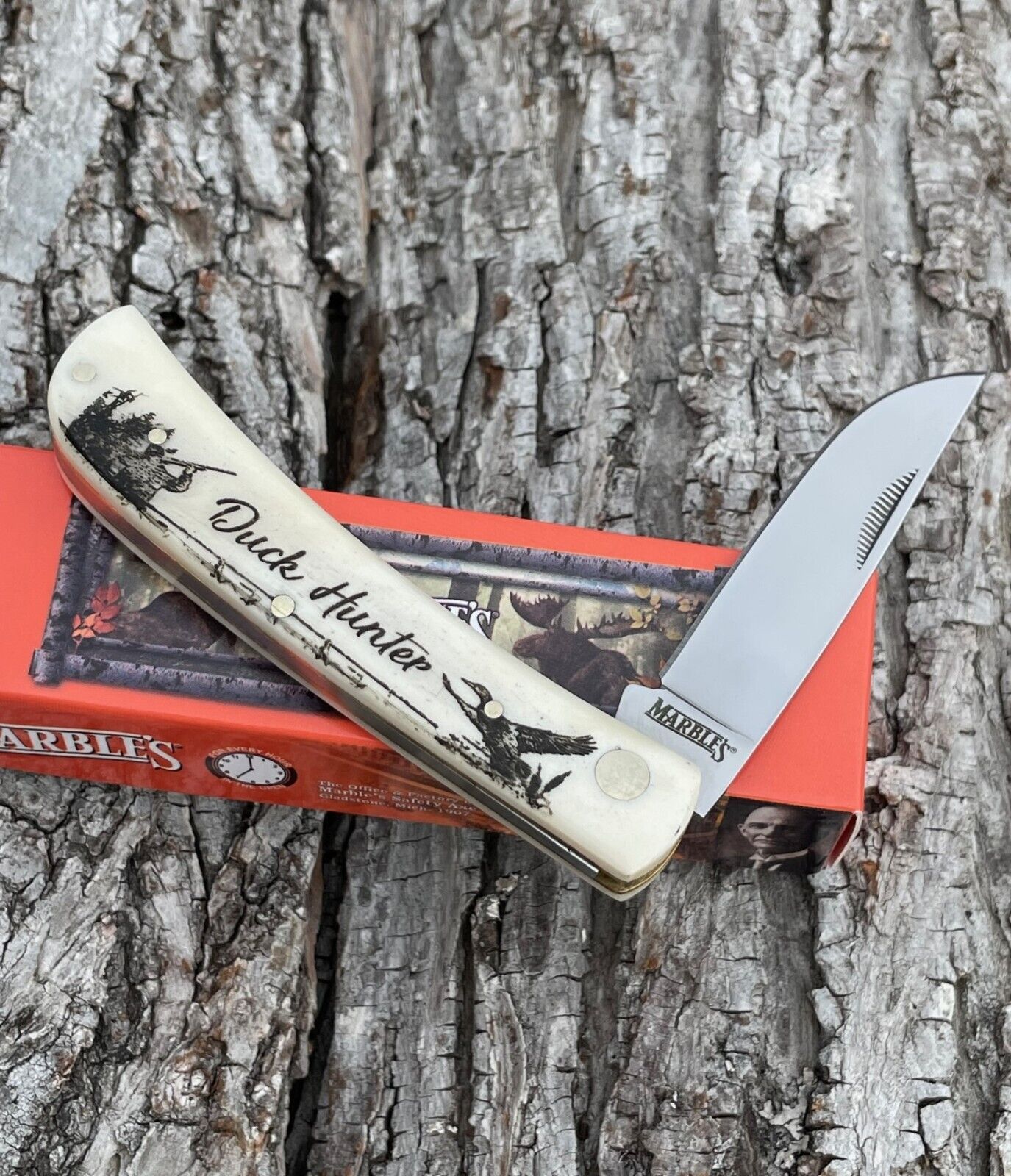 MARBLES *a NATURAL DUCK HUNTER SOD BUSTER KNIFE KNIVES