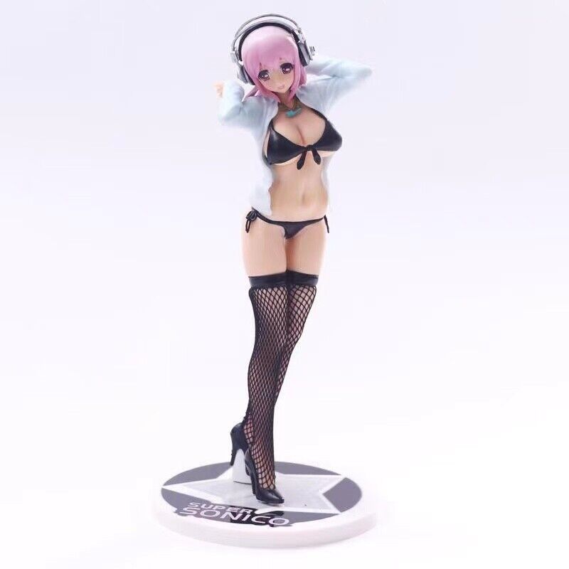 Anime Manga SUPER SONICO Sexy Swimsuit 9'' Model Statue Figure Toy Cast off Toy