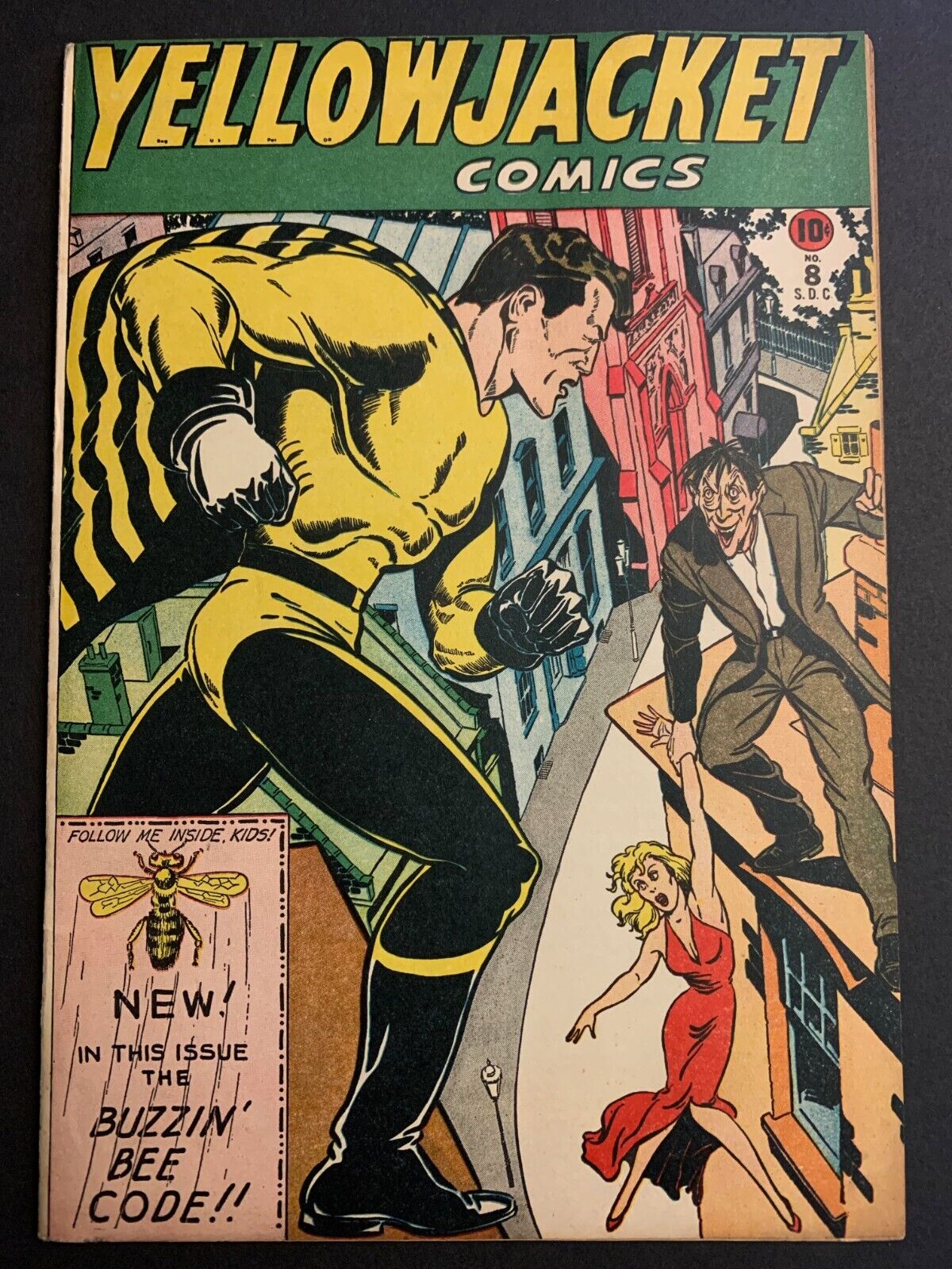 Yellowjacket Comics 8 FN+ -- Scarce Charlton Golden Age, Early \