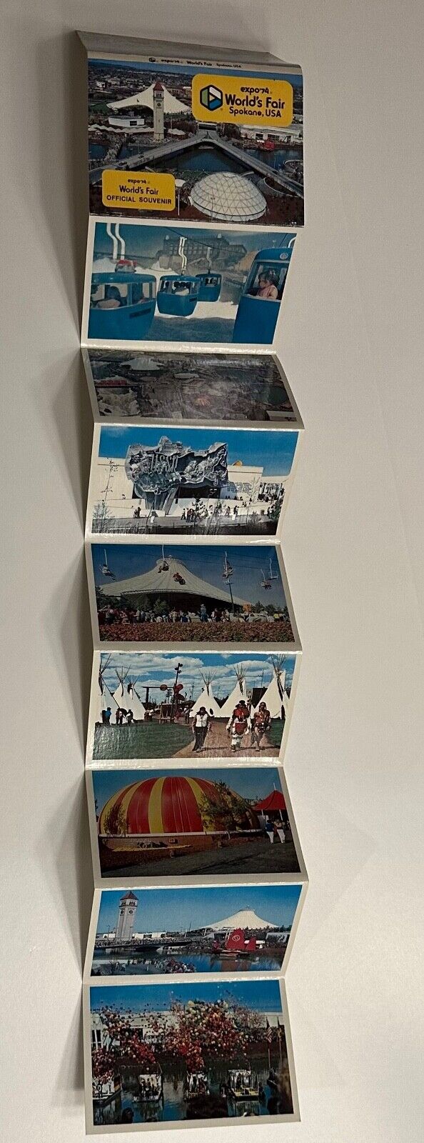 EXPO 74 Official Souvenir fold out 10 picture packet  CELEBRATE EXPO 50th 