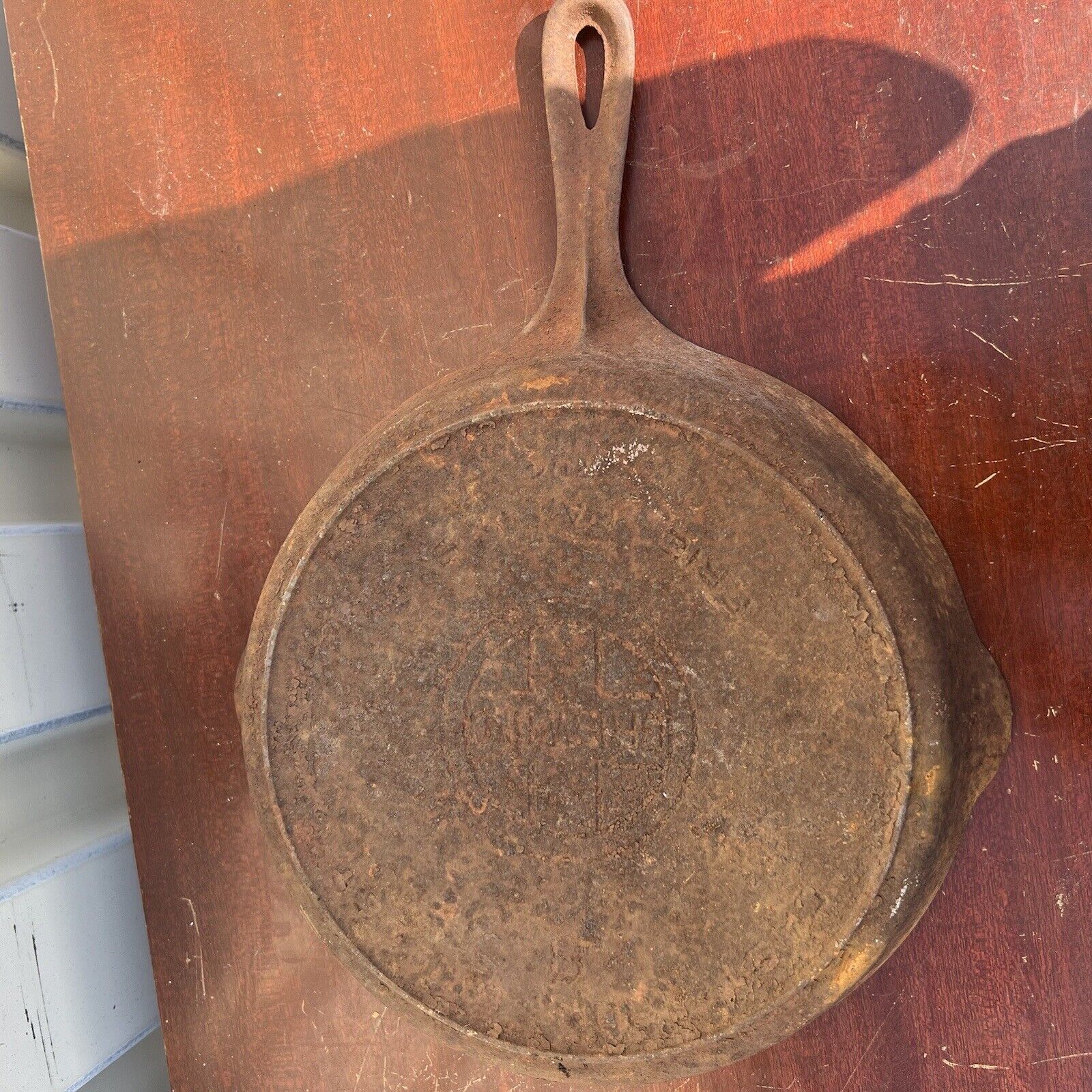 Griswold Cast Iron Skillet # 8 Logo ERIE 704 Rusty