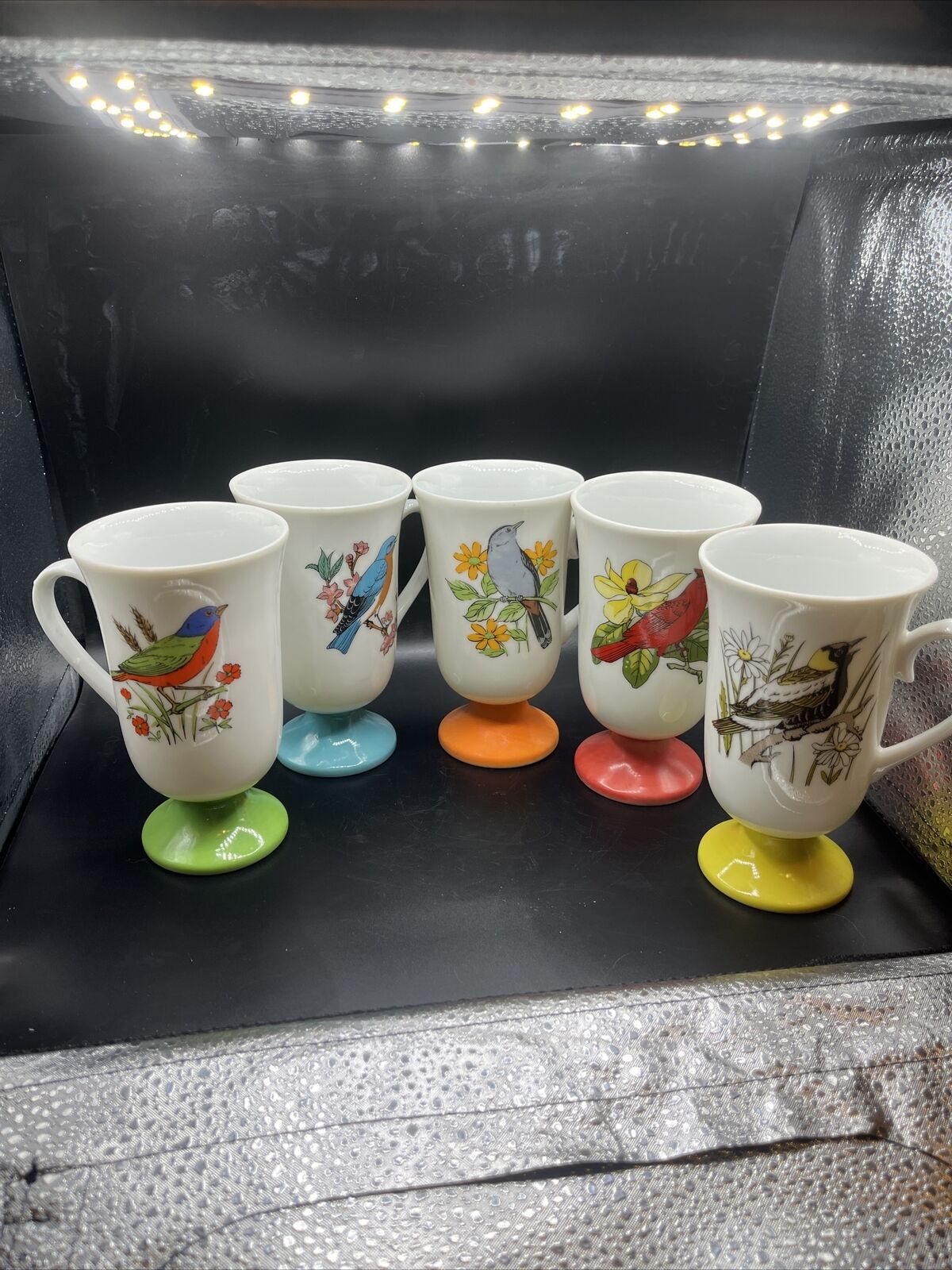 Vintage Fred Roberts Song Birds Pedestal Irish Coffee Mug Cup - Sold Separately