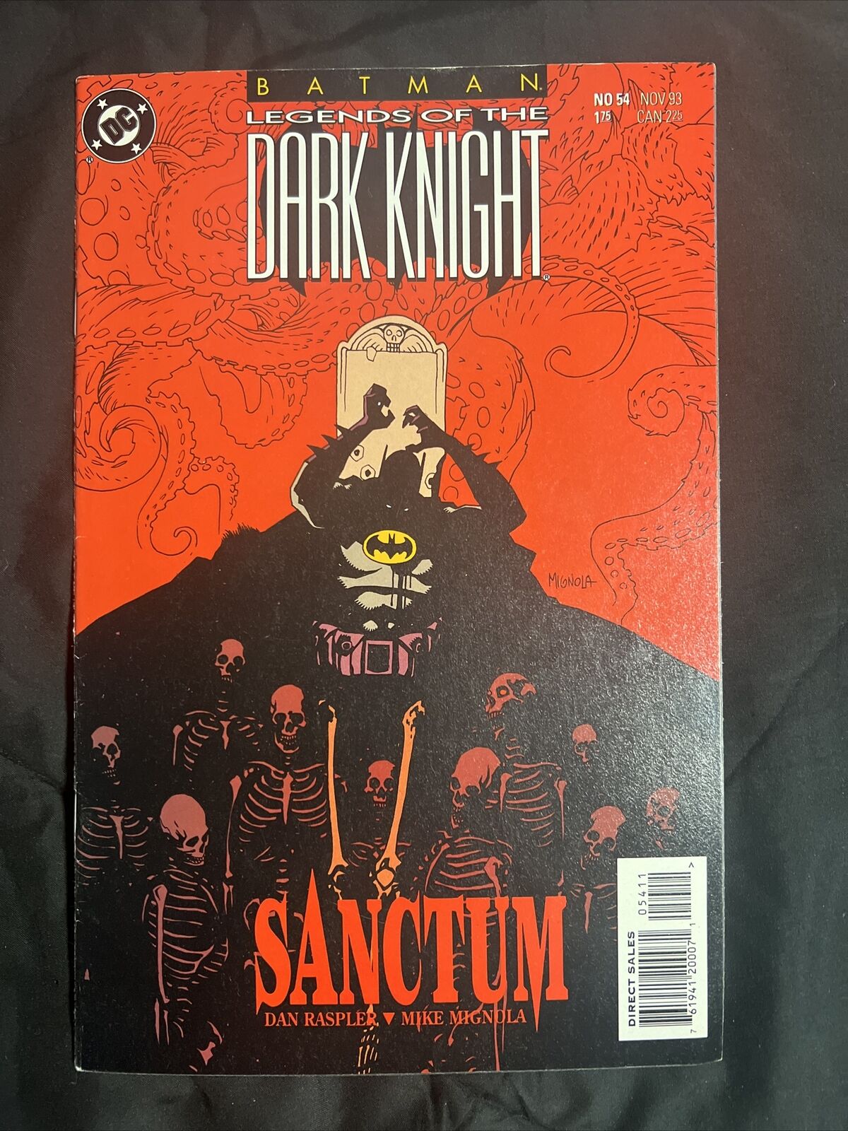 BATMAN LEGENDS OF THE DARK KNIGHT #54 DC 1993 SANCTUM Mike Mignola HELLBOY