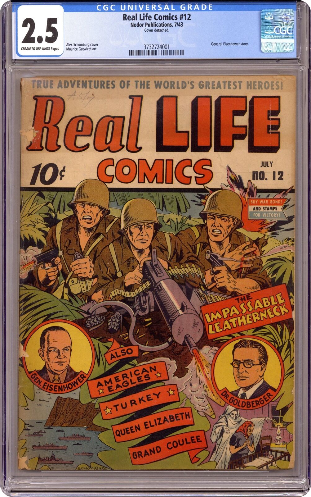 Real Life Comics Picture Magazine #12 CGC 2.5 1943 3732724001