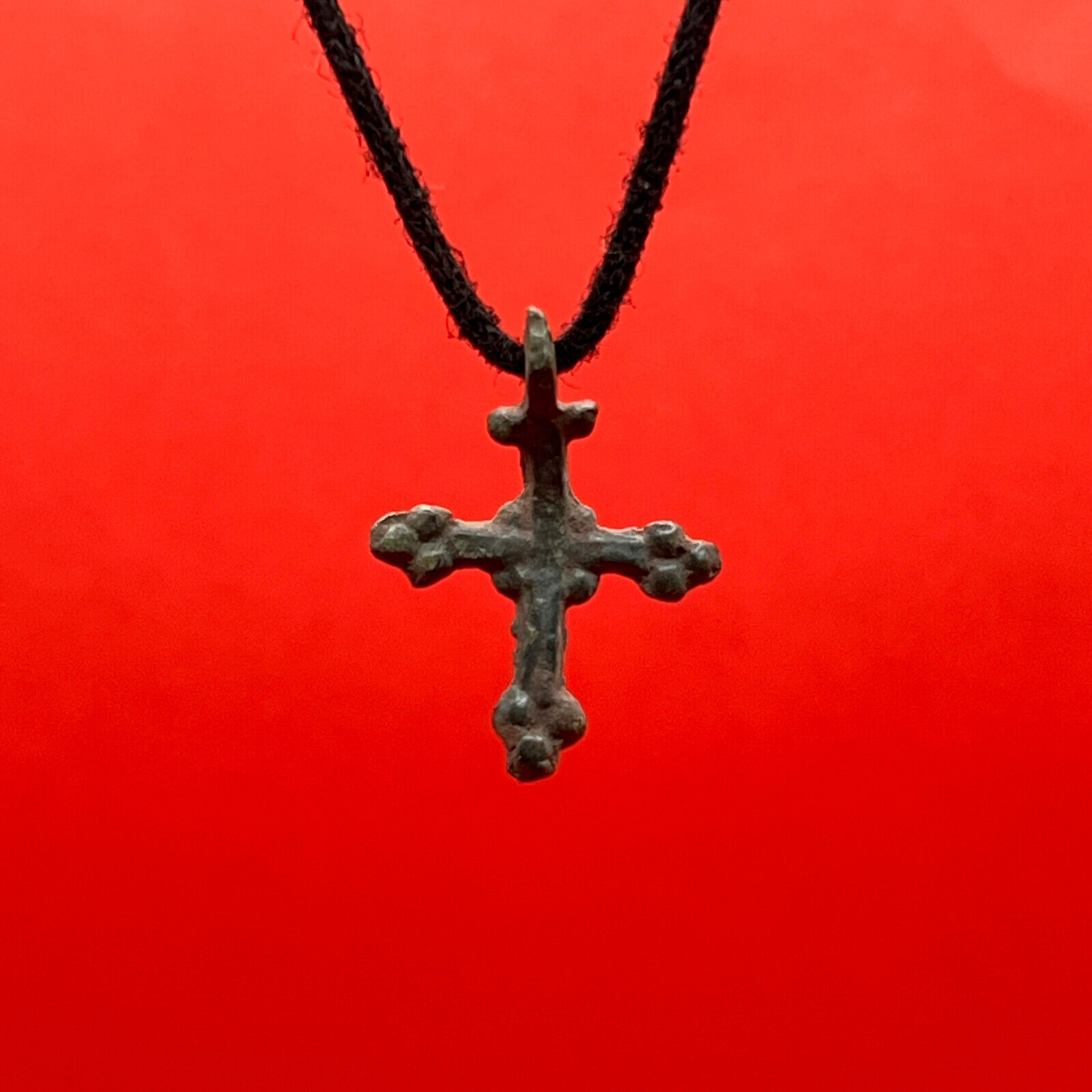 Rare Ancient Bronze Antique Pendant Cross Vikings Kievan Rus Amulet Relic