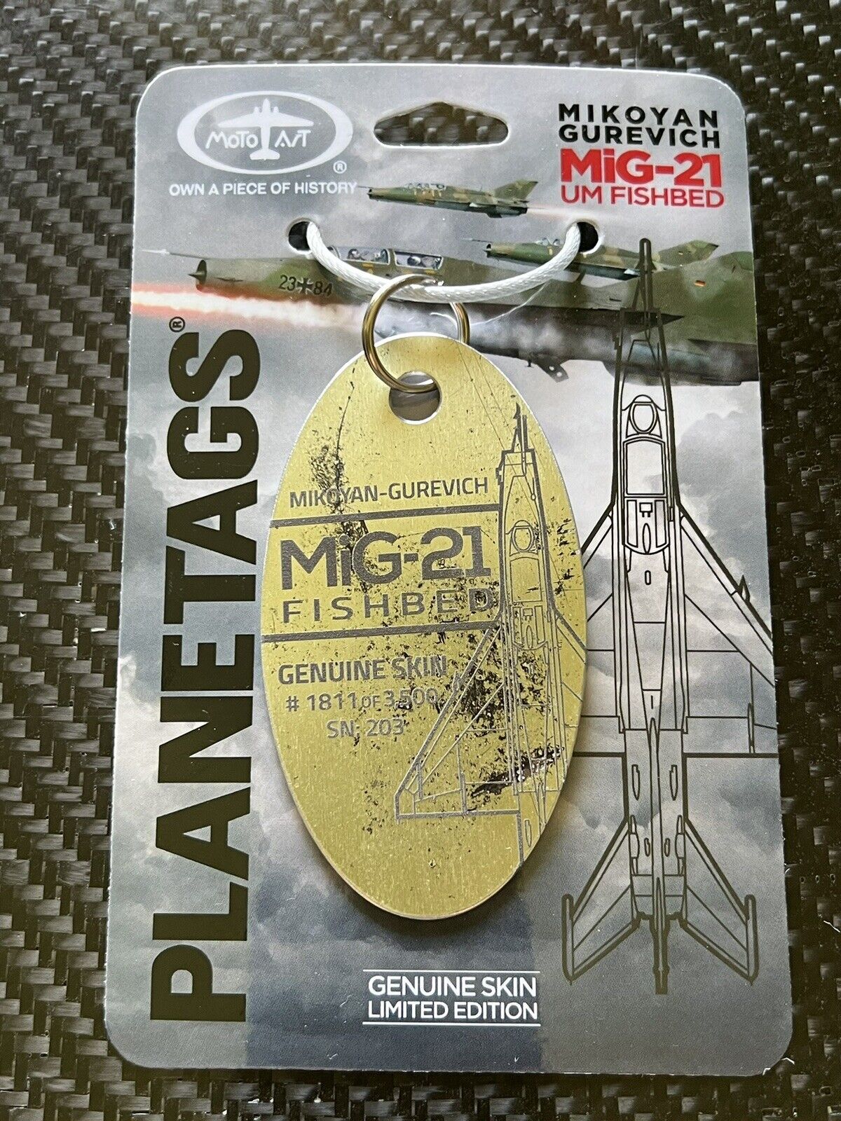 MotoArt Planetags MiG-21 Fishbed Gold Completely SOLD OUT