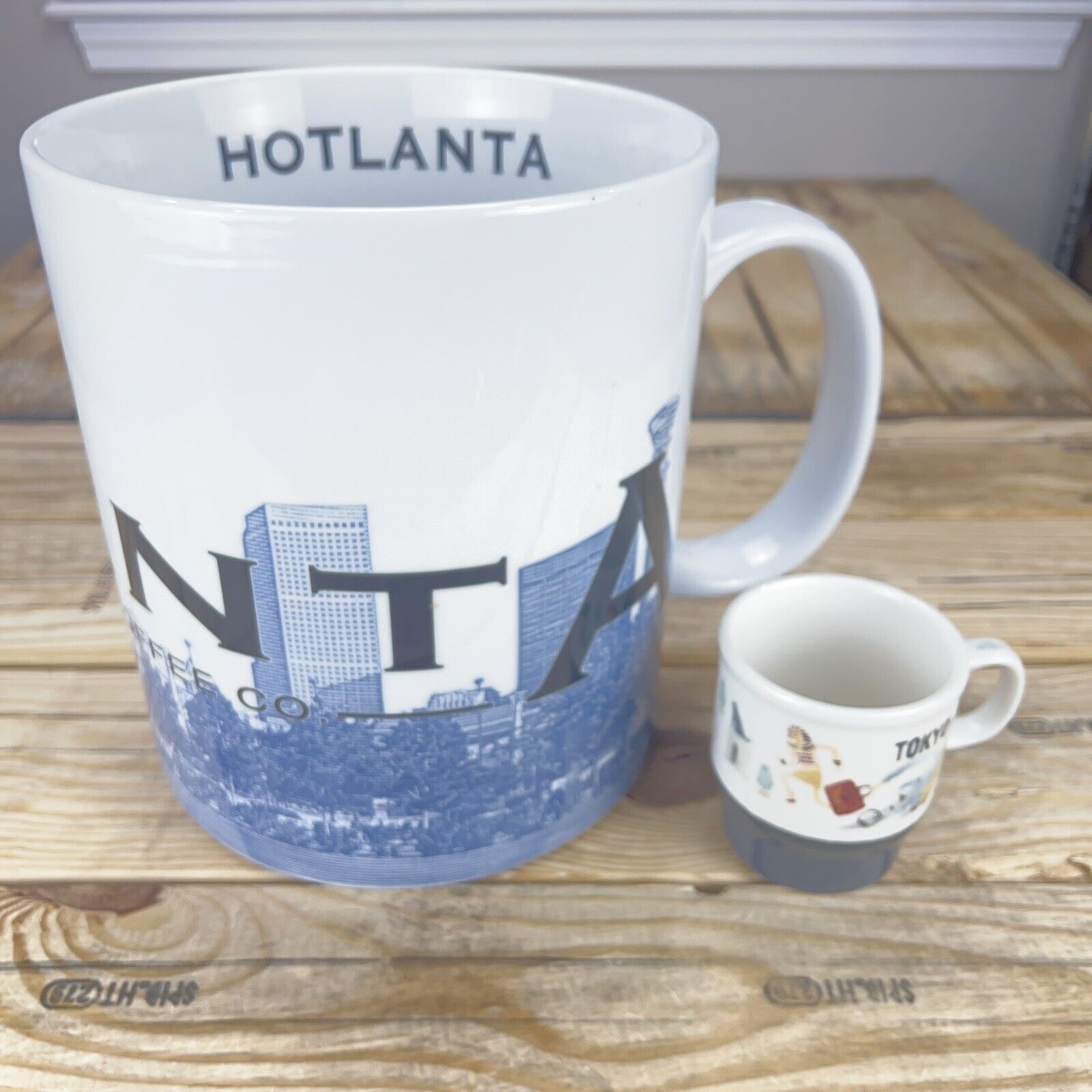 Starbucks 2.5 Gallons ATLANTA Giant Mug  Skyline Series One “HOTLANTA” HUGE Rare