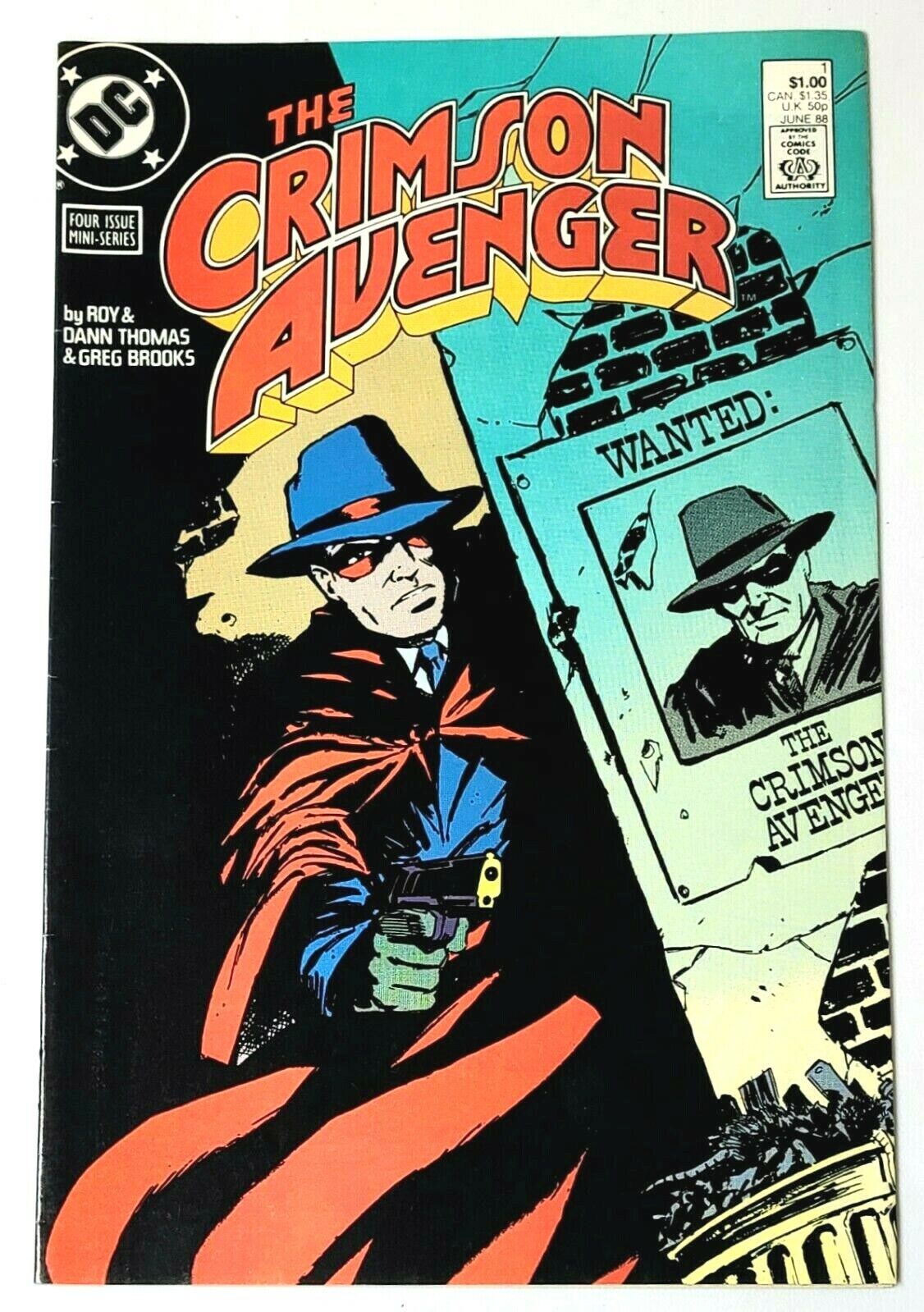 DC Comics THE CRIMSON AVENGER #1 (1988) Boarded & Bagged 