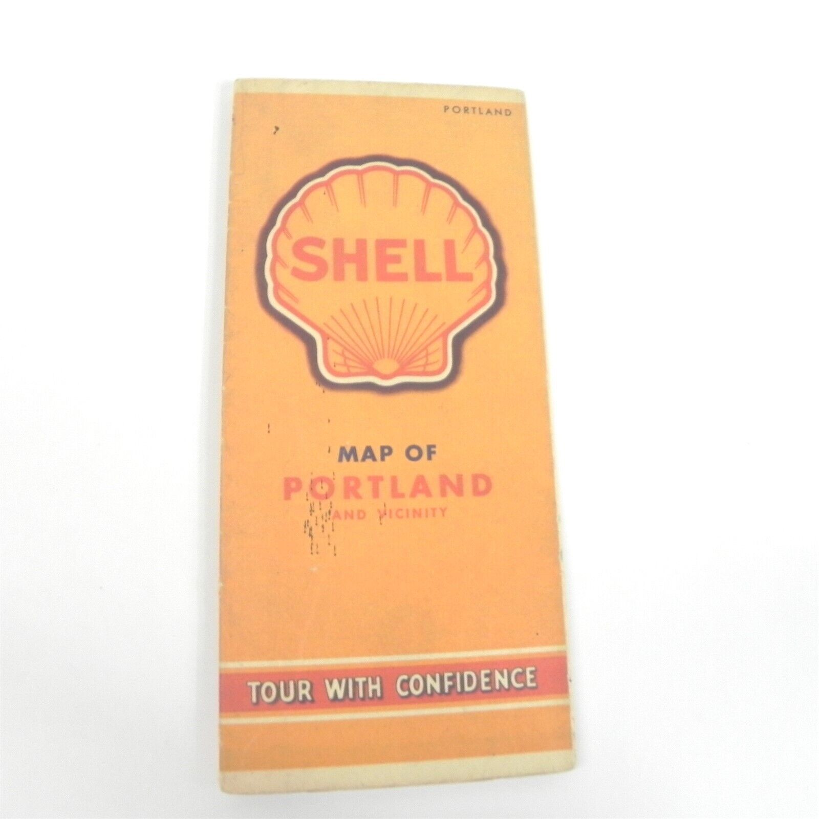 VINTAGE 1946 SHELL OIL COMPANY MAP OF PORTLAND OREGON TOURING GUIDE GAS OIL
