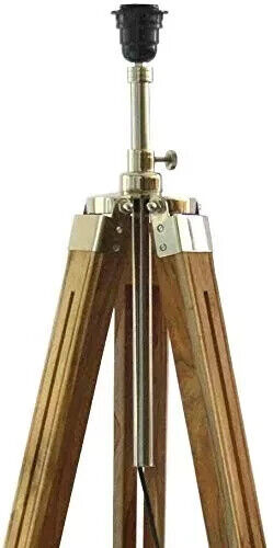 Nautical Floor Lamp Home Decor for Living room & Office Natural Wooden Tripod