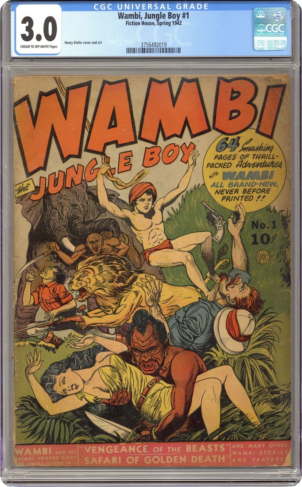 Wambi, Jungle Boy #1 CGC 3.0 1942 3756492019