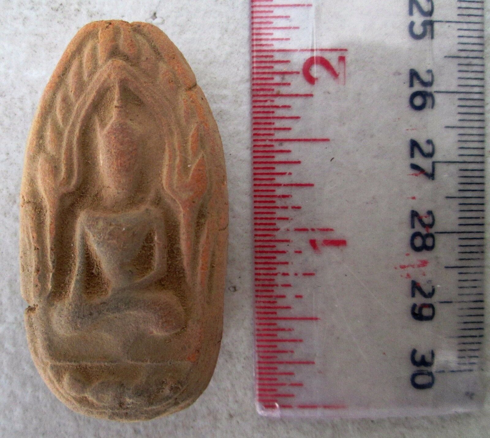 RARE Hariphunchai Period Terracotta Buddhist Votive Amulet Relic