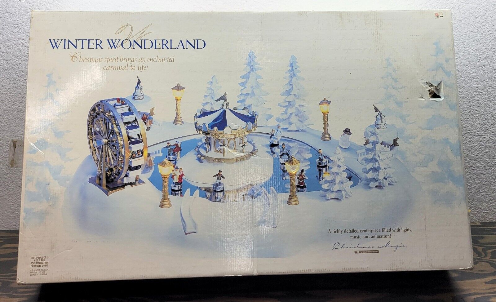 Vintage Trendmasters Christmas Magic Winter Wonderland Music Skating Rink