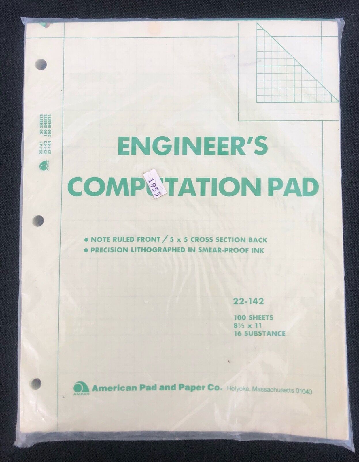 Vintage Engineer\'s Computation Pad - American Pad and Paper Co. Holyoke, MA