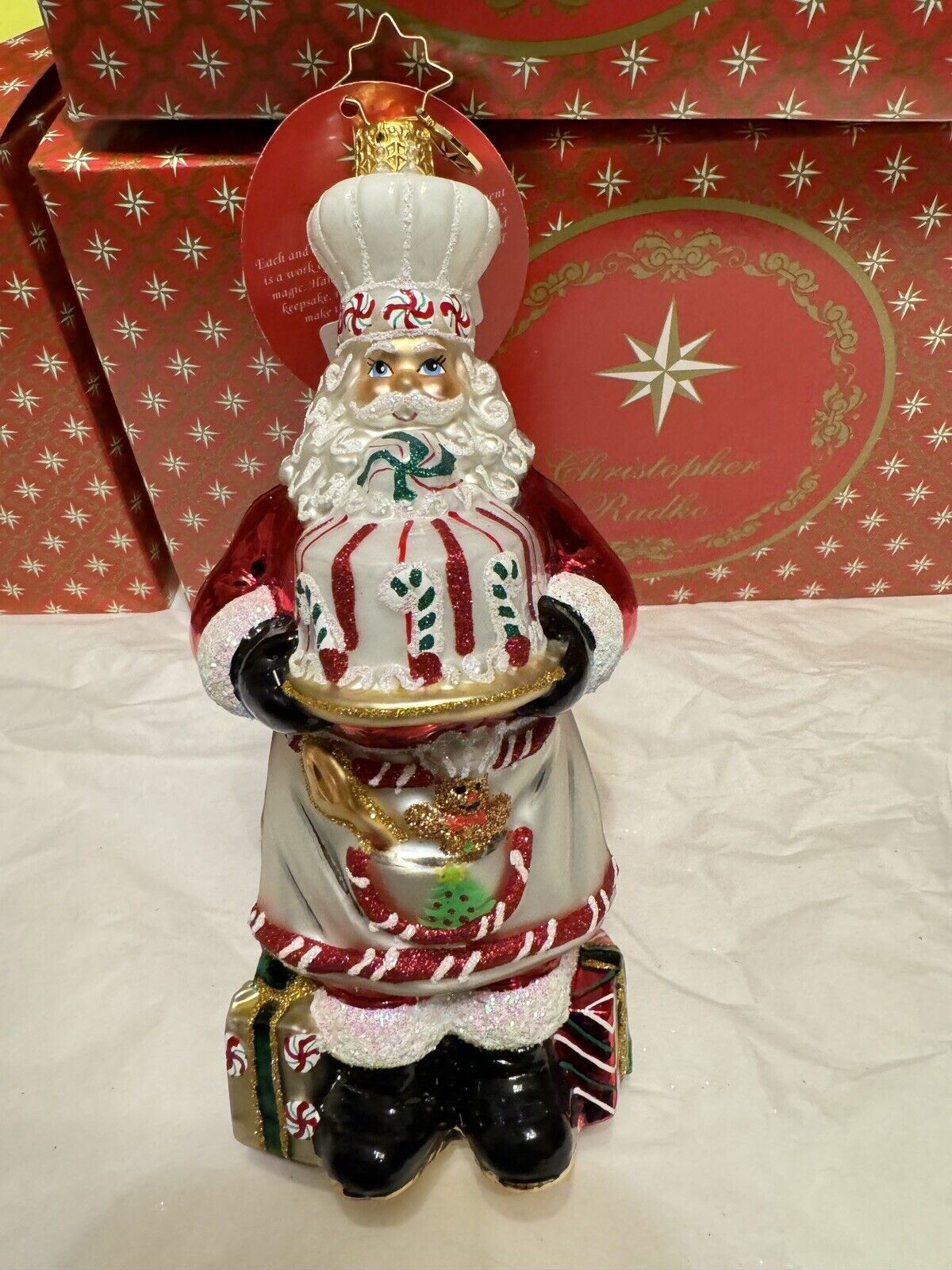 Christopher Radko Christmas Ornament - Baked with Love Santa NEW