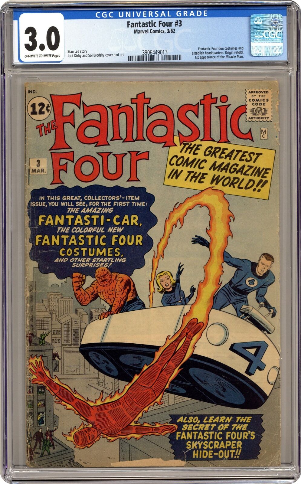 Fantastic Four #3 CGC 3.0 1962 3906449013