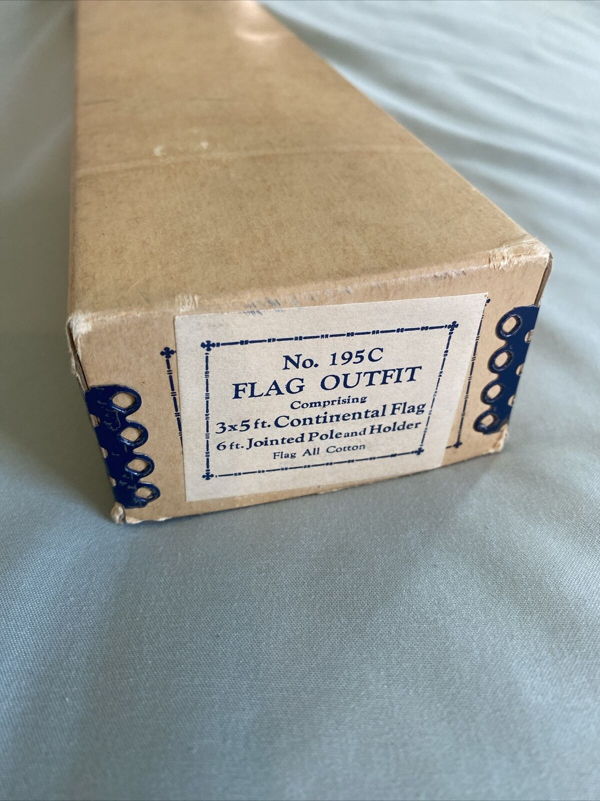 U.S. Flag Outfit No 195C Vintage 3x5 Flag 6 Ft Jointed Pole No Holder 50 State's