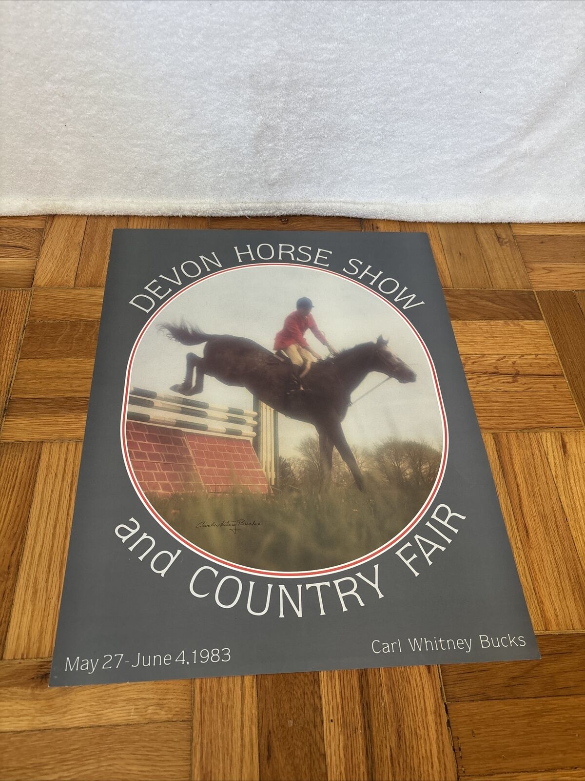 VINTAGE 1983  Devon Horse Show & County Fair Poster Devon PA Carl Whitney Bucks
