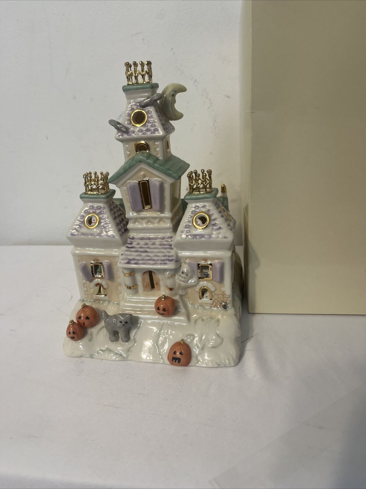 LENOX The HAUNTED HOUSE Votive HALLOWEEN Sculpture from 2002