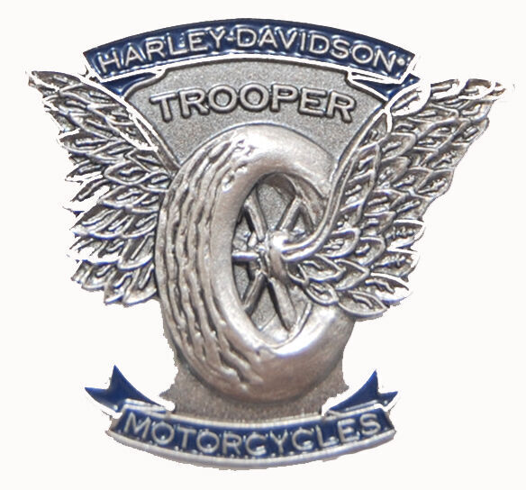 HARLEY DAVIDSON Trooper Winged Lapel PIN. NEW