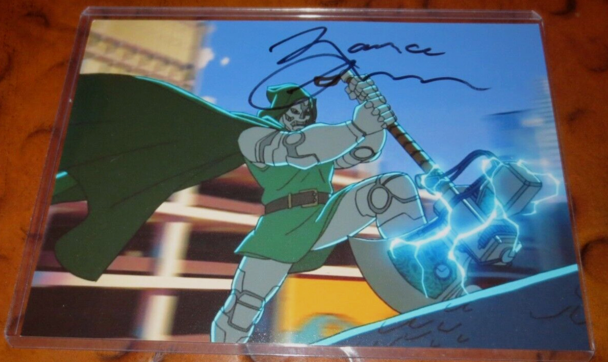 Maurice LaMarche voice actor signed autographed photo Dr Doom Avengers Assemble