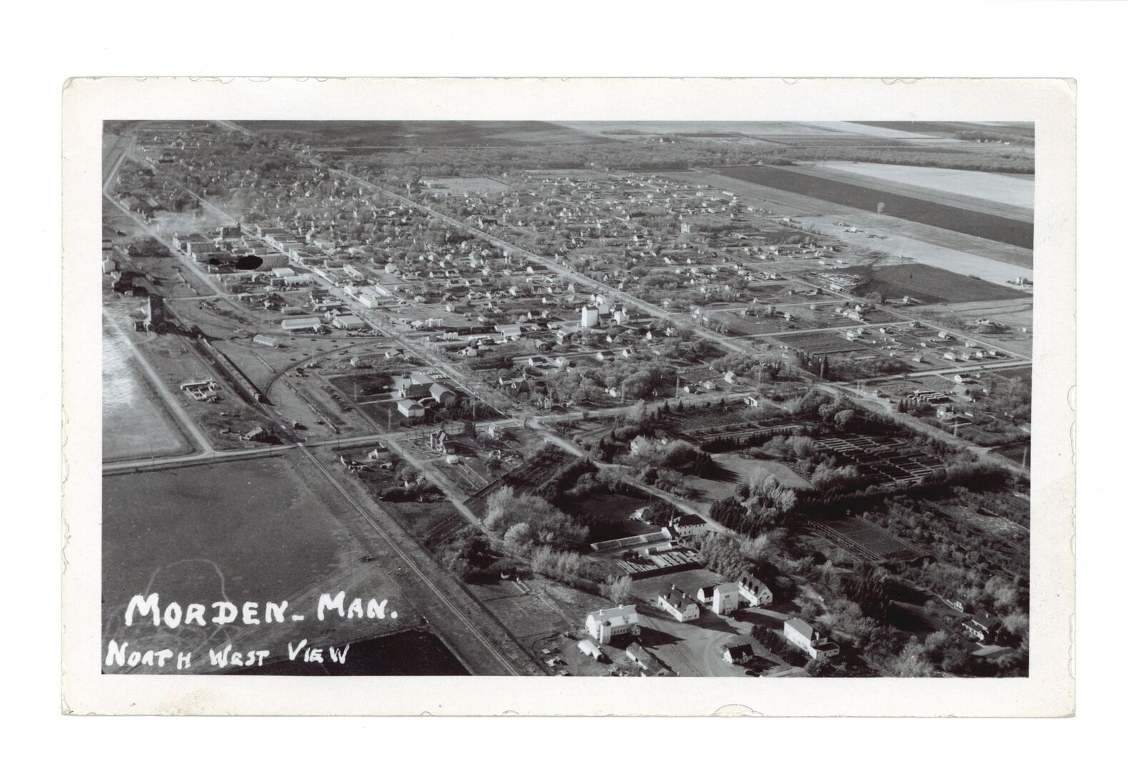 Morden Manitoba North West view - Bird\'s eye view of Morden Canada Old Photo
