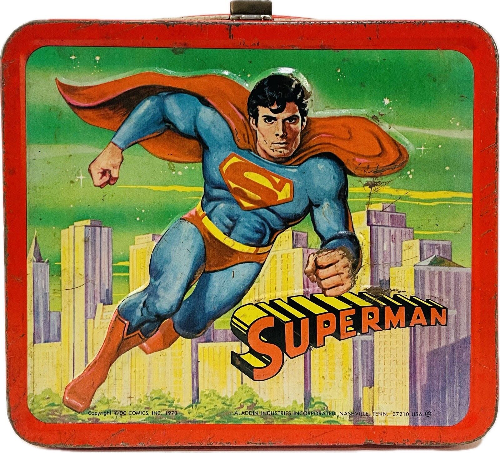 DC Comics Superman Metal Lunchbox Vintage 1978 Aladdin Industries Lois Lane