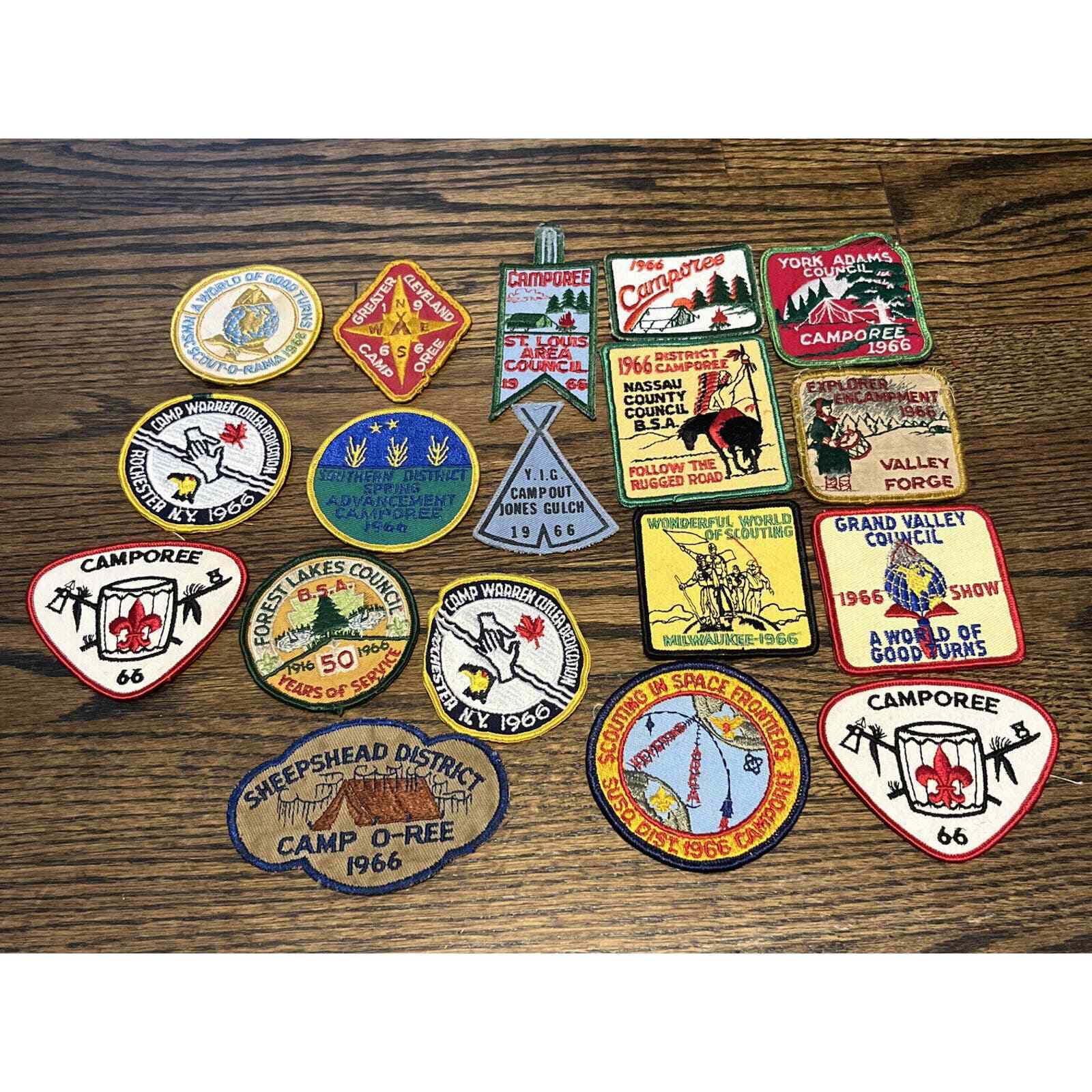Lot Of 18 1966 Boy Scout Patches