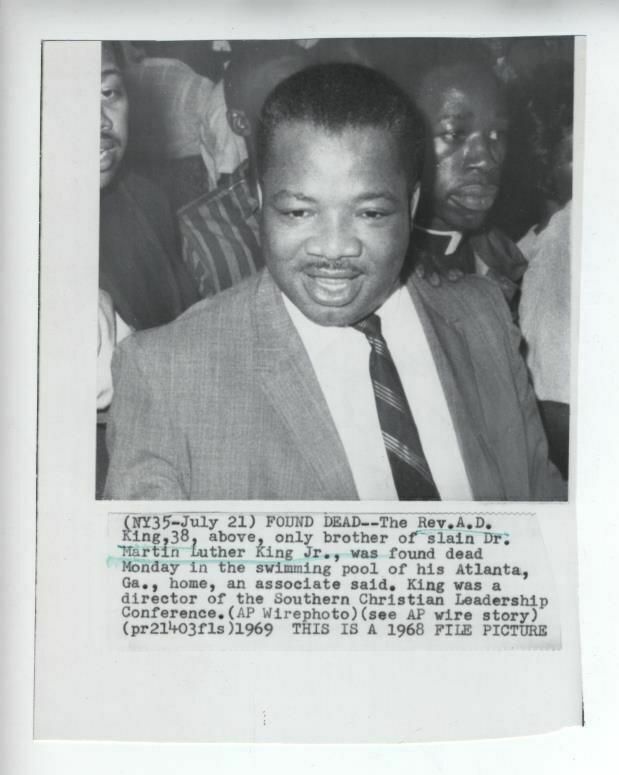 A.D. KING MARTIN LUTHER KING BROTHER civil rights ATLANTA PHOTO RARE