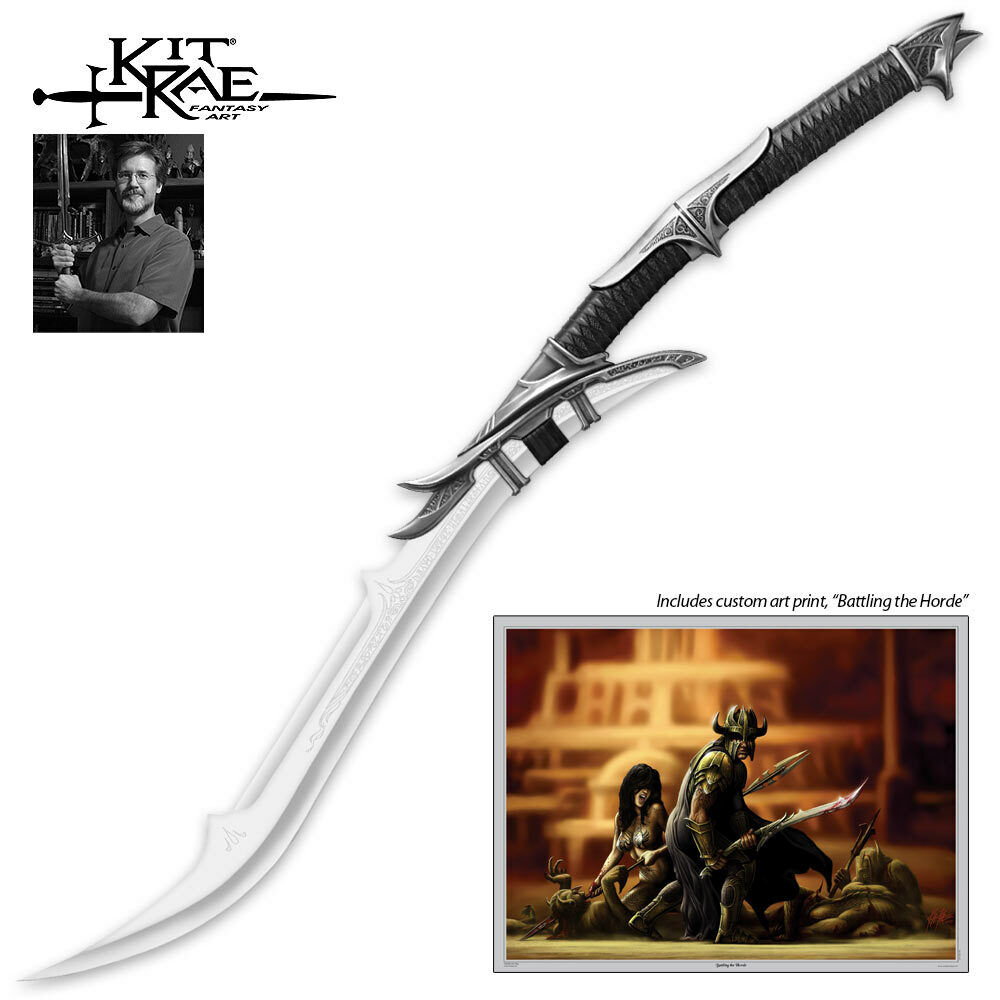 Kit Rae United Cutlery Full Size Mithrodin Sword LOTR Skyrim Fantasy Blade Axe