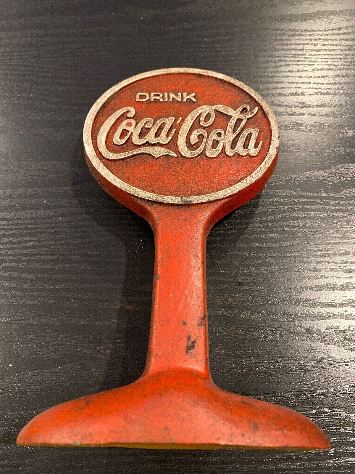 Coca Cola Door Stop Metal Cast Iron 9+INCH Patina Coke Soda Beer Collector GIFT