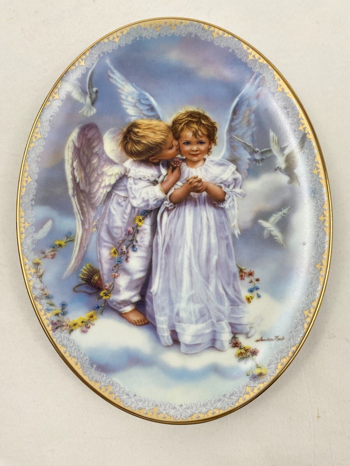 Bradford Exchange/Reco Collectible Plates On Angels' Wings by Sandra Kucks