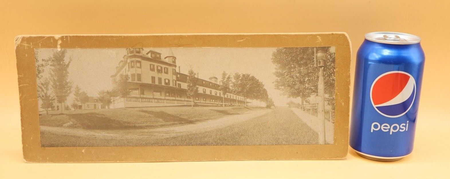 Antique Unusual Size Cabinet Card Photograph of a Maine Coast Mansion 