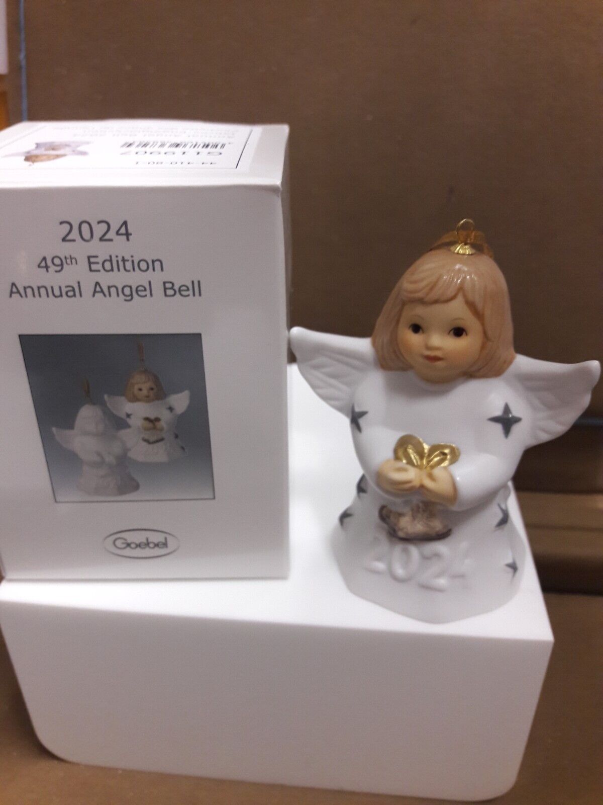 GOEBEL,  2024 ANNUAL ANGEL BELL, 49TH EDITION, COLOR-PARTIALLY PAINTED, NEW, MIB