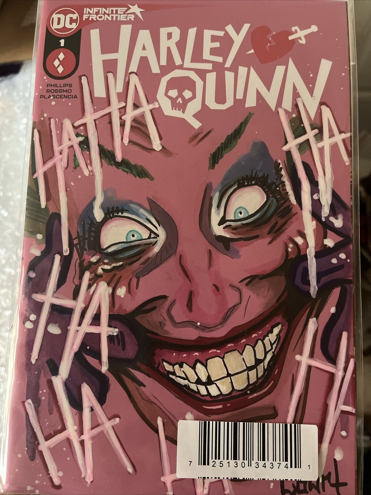 INFINITE FRONTIER #1 Harley Quinn Signed And Remarked Jessica Court Original Art