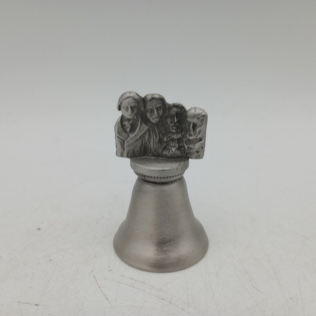Mount Rushmore Small Pewter Bell Souvenir Vintage 