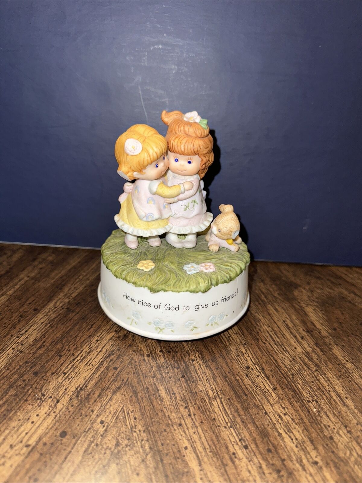 1989 Music Box Porcelain Special Blessings “How Nice of God to Give Us Friends\