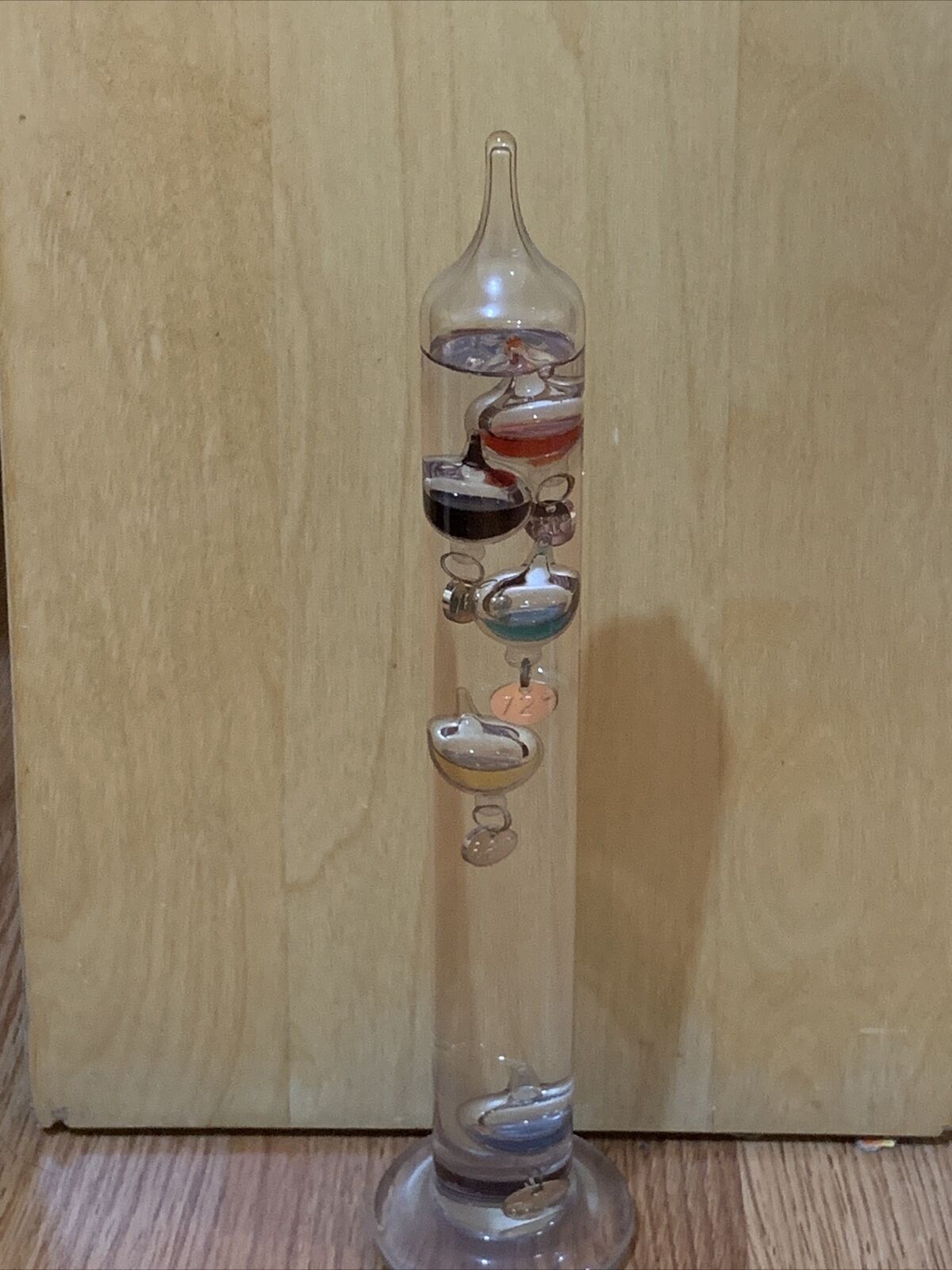 Galileo Thermometer Glass Floating Colored Weights
