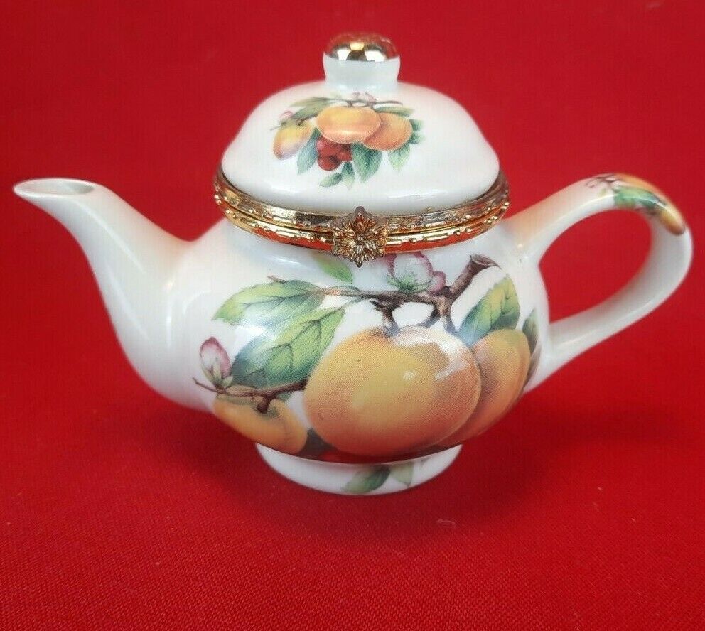 Formalities by Baum Bros Miniature Vintage Cold Trim Floral Teapot