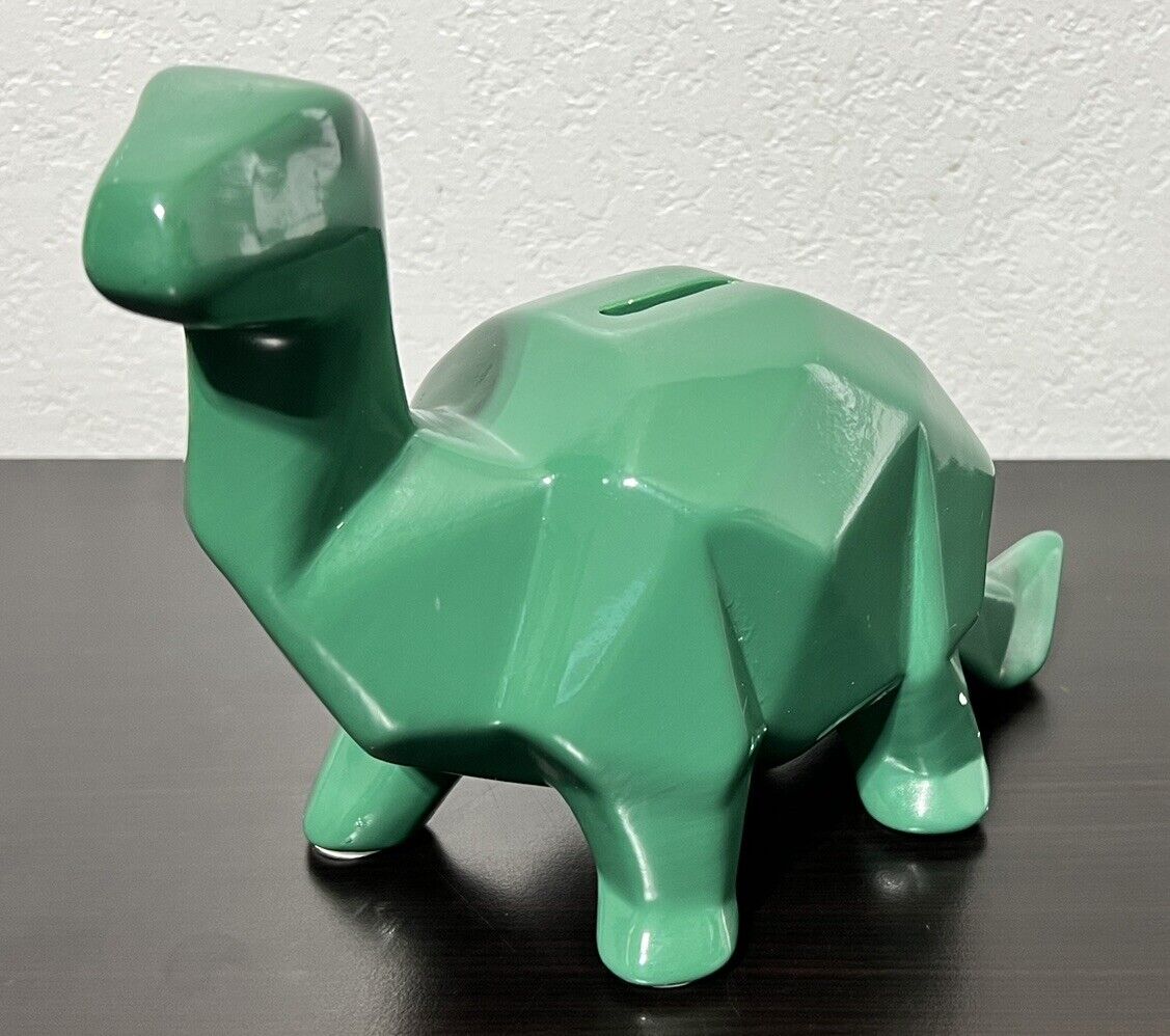 TARGET Pillowfort Green Dinosaur Piggy Bank Origami Style