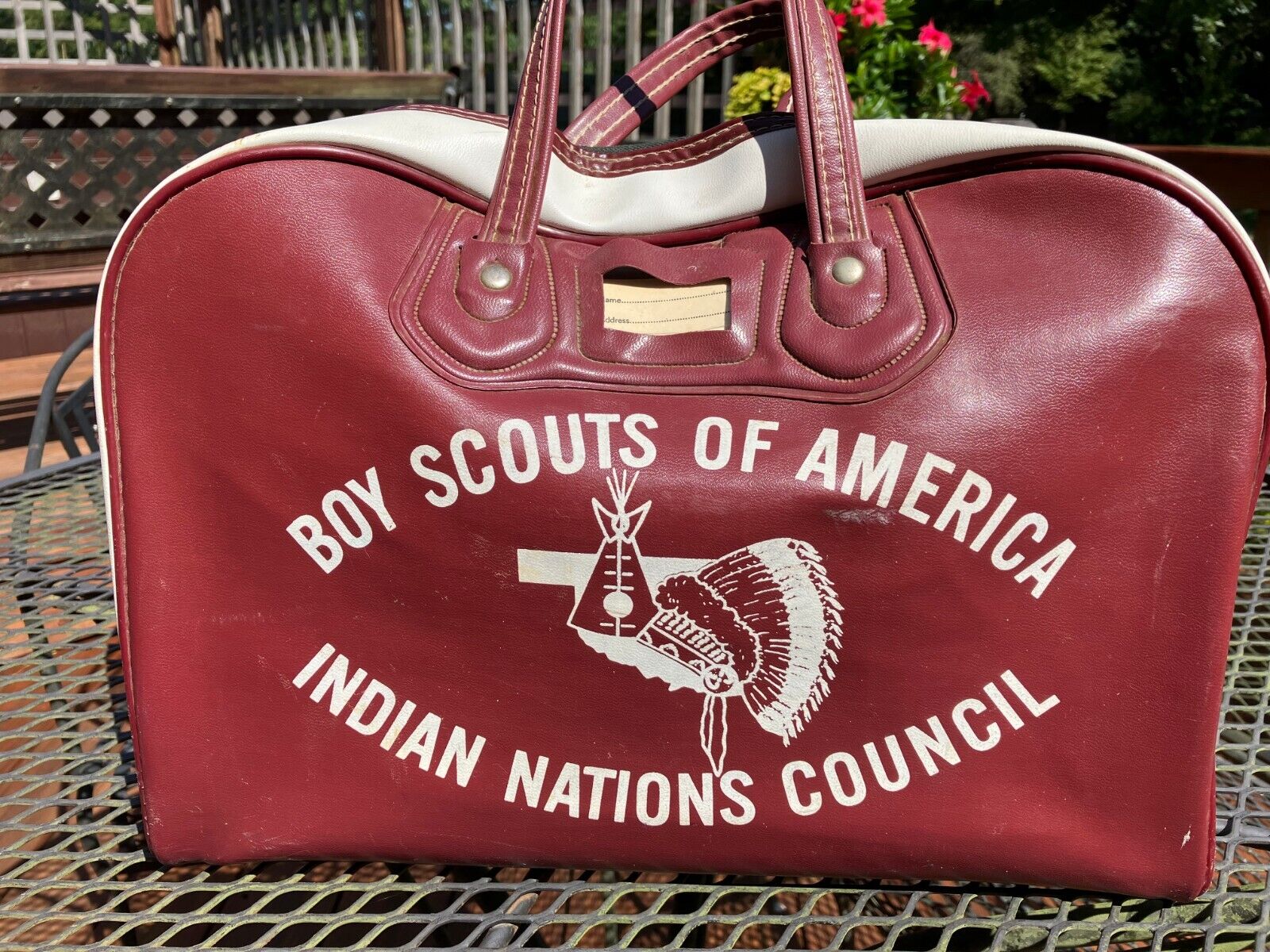 RARE Vinyl Boy Scout Of America Indian Nations Council BSA Westchester Duffel 