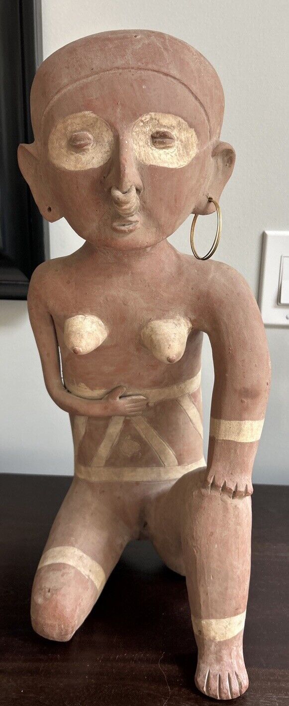 Clay Terracotta Pottery Folk Art Sculpture Fertility Figure Statue