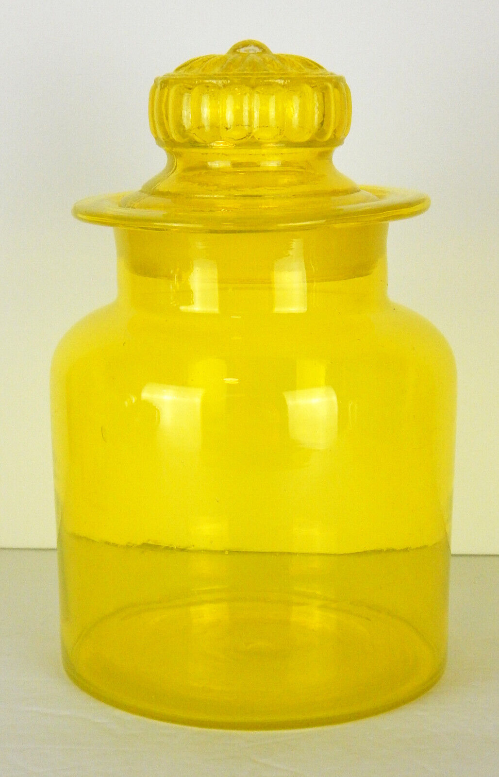 Takahashi Japanese 1960s Canary Yellow Apothecary Jar 9 1/2\
